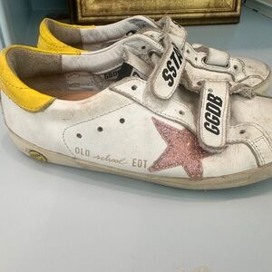 Girls Golden Goose sneakers pink glitter star